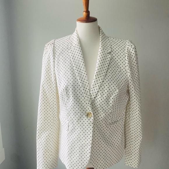 J. Crew Jackets & Blazers - J. Crew White and Black Geometric Blazer